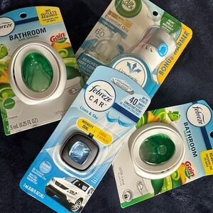 Febreze Car & Bathroom Air Fresheners - Blue and Green Accents